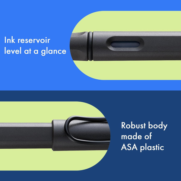 Stylo plume - Mine fine F - Droitier - LAMY - Safari - Umbra - Rechargeable