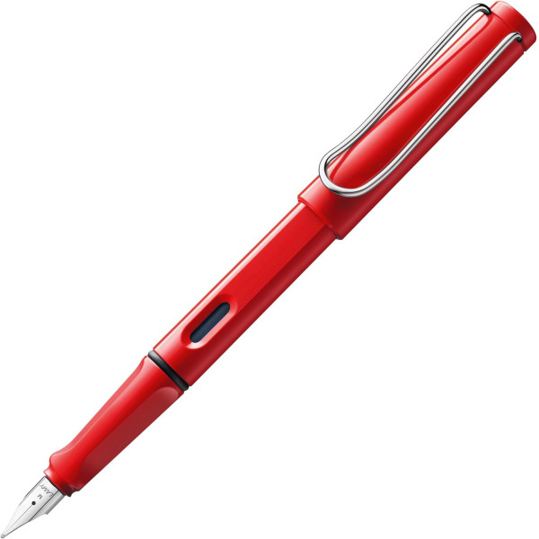 photo-Stylo plume - Mine moyenne M - Droitier - LAMY - Safari - Rouge - Rechargeable