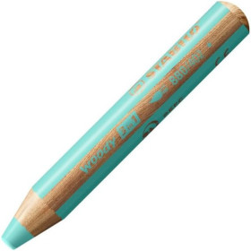 photo-Stabilo woody 3 in 1 - Bleu pastel - Crayon de couleur - Pointe large - Tous supports
