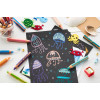 Stabilo woody 3 in 1 - Vert foncé - Crayon de couleur - Pointe large - Tous supports