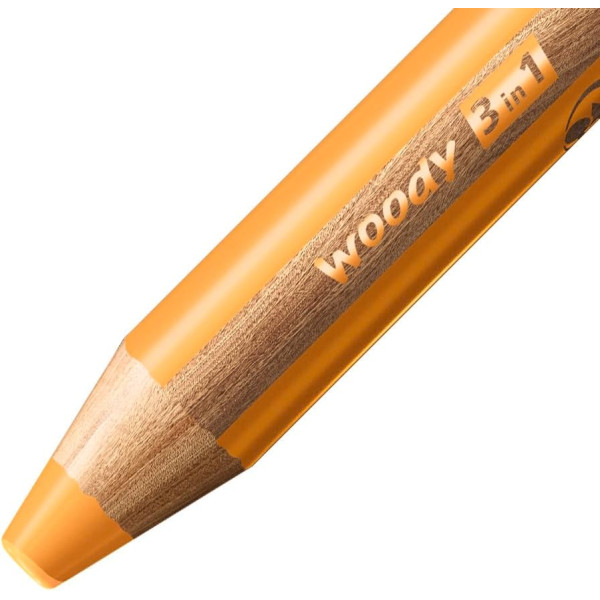 Stabilo woody 3 in 1 - Or - Crayon de couleur - Pointe large - Tous supports