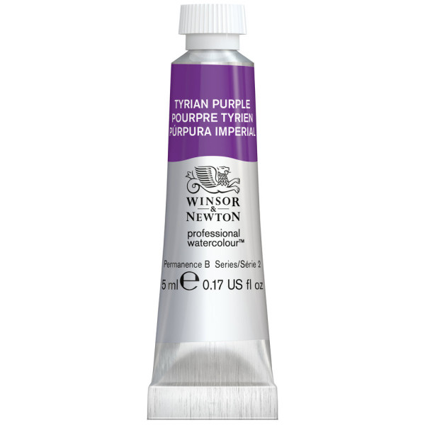 photo-Peinture aquarelle professionnelle - Extra fine - Pourpre tyrien - 419 - Winsor et Newton - 5ml