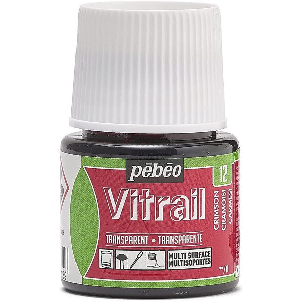 Coffret - Peinture pour verre - Vitrail - Pébéo - 6 x 20ml - Assortiment