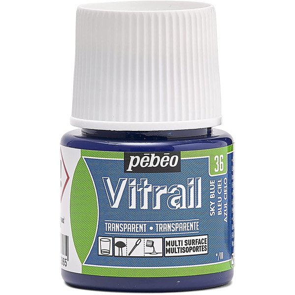 Coffret - Peinture pour verre - Vitrail - Pébéo - 6 x 20ml - Assortiment