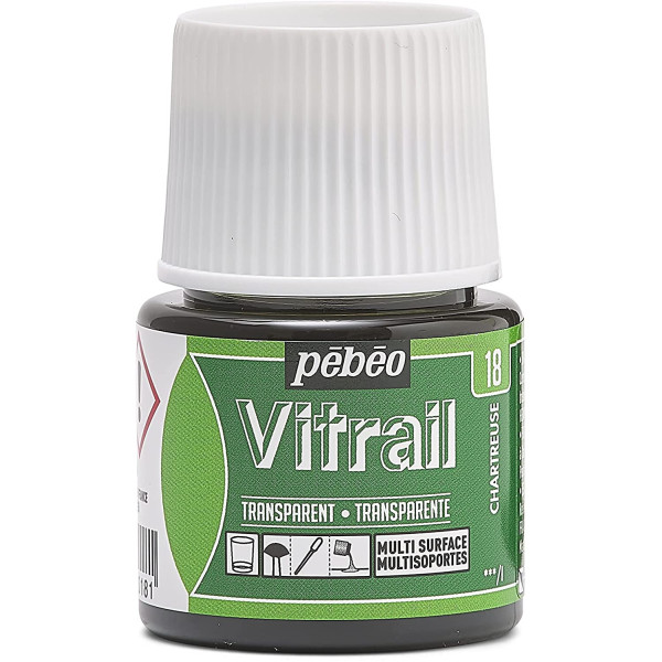 Coffret - Peinture pour verre - Vitrail - Pébéo - 6 x 20ml - Assortiment
