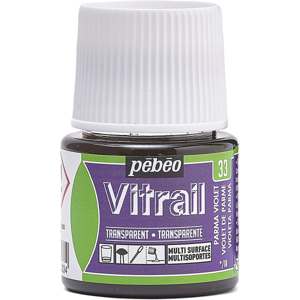 Coffret - Peinture pour verre - Vitrail - Pébéo - 12 x 20ml - Assortiment