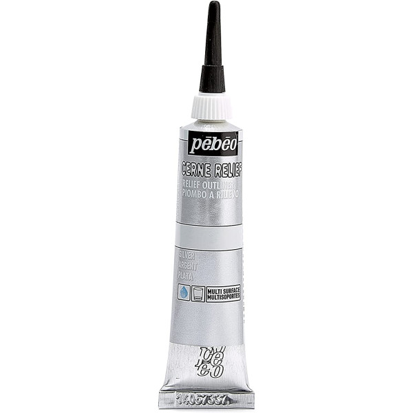 photo-Tube de Cerne Relief - Argent - Pébéo - 20 ml