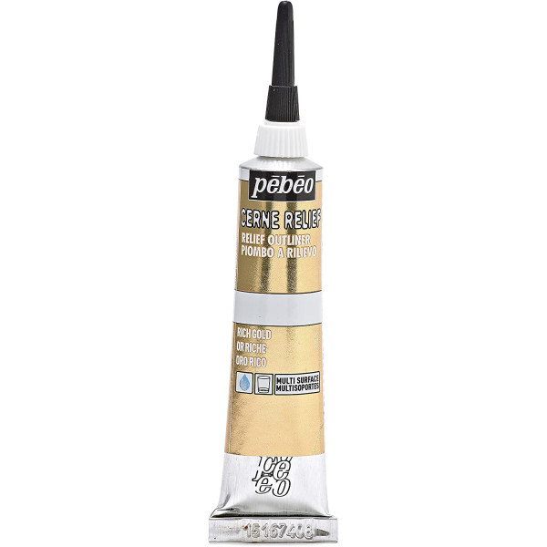 photo-Tube de Cerne Relief - Or riche - Pébéo - 20 ml