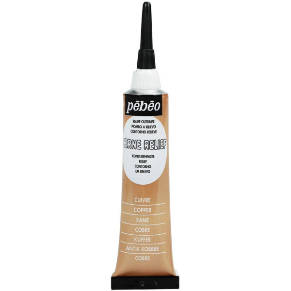 photo-Tube de Cerne Relief - Cuivre - Pébéo - 20 ml