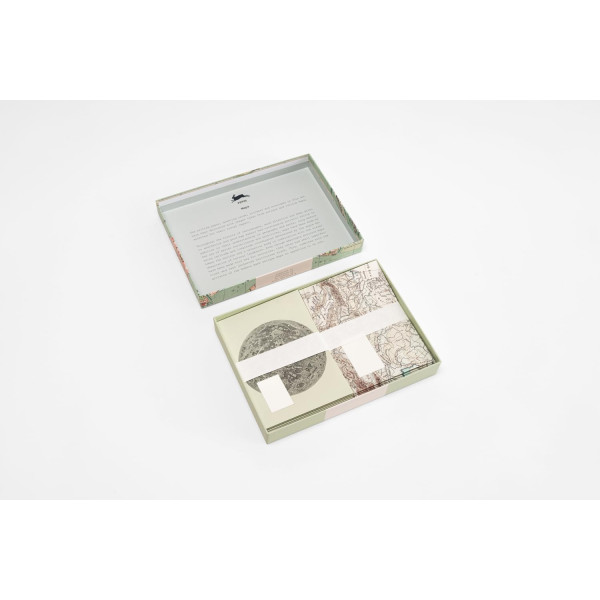 Coffret de correspondance - Papier à lettres + enveloppes + autocollants - Cartes anciennes