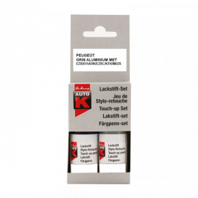 photo-Stylo de retouche et vernis pour carrosserie - Peugeot - 611A Gris aluminium