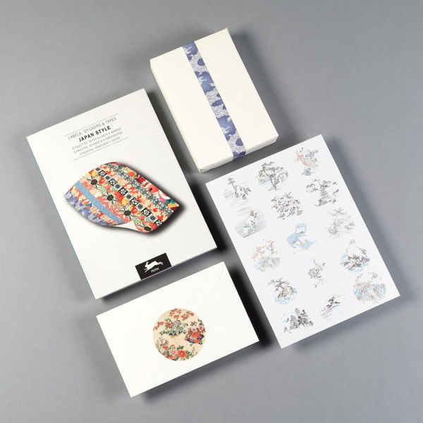 Livret d'étiquettes et stickers - Motifs japonais - Scrapbooking - 32 feuilles - 250 étiquettes
