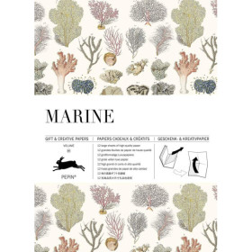 photo-Papiers créatifs - Illustrations marine - Scrapbooking - 12 feuilles - 50x70cm