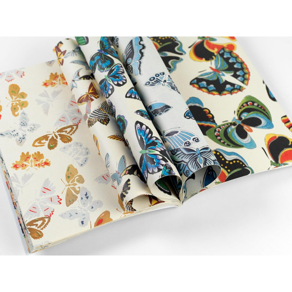 Papiers créatifs - Papillons japonais - Scrapbooking - 12 feuilles - 50x70cm