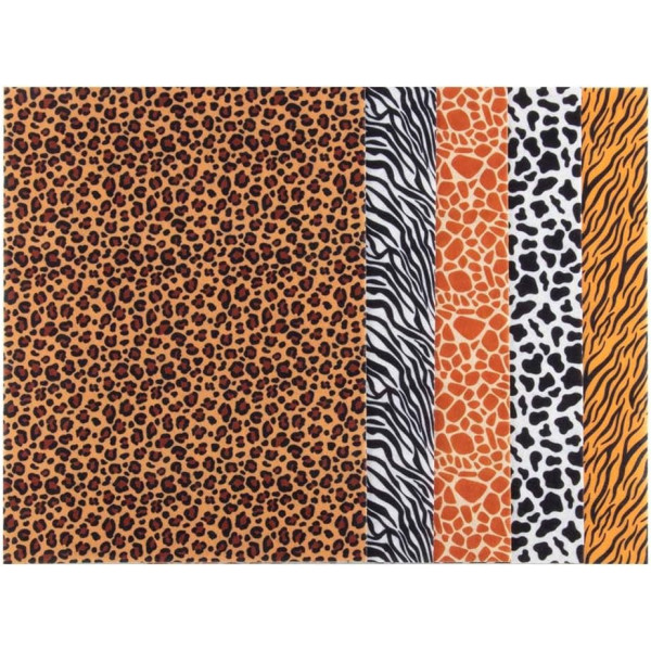 Feutrine - Assortiment imprimés animaux - A4 - 10 feuilles - Loisirs créatifs - Apli Kids