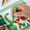 Coloriage - Dinosaures - 5 feutres + 20 illustrations - Dès 3 ans - Apli Kids