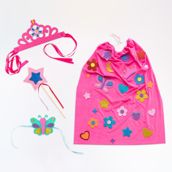 Kit pour créer un déguisement de princesse - Baguette, cape, couronne - Dès 3 ans - Apli Kids