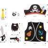 Kit pour créer un déguisement de Pirate - Chapeau, épée, gilet - Dès 3 ans - Apli Kids
