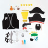 Kit pour créer un déguisement de Pirate - Chapeau, épée, gilet - Dès 3 ans - Apli Kids
