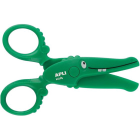 photo-Ciseaux - Pour enfant - Dès 2 ans - Maternelle - Forme crocodile - Ergonomique - Apli Kids
