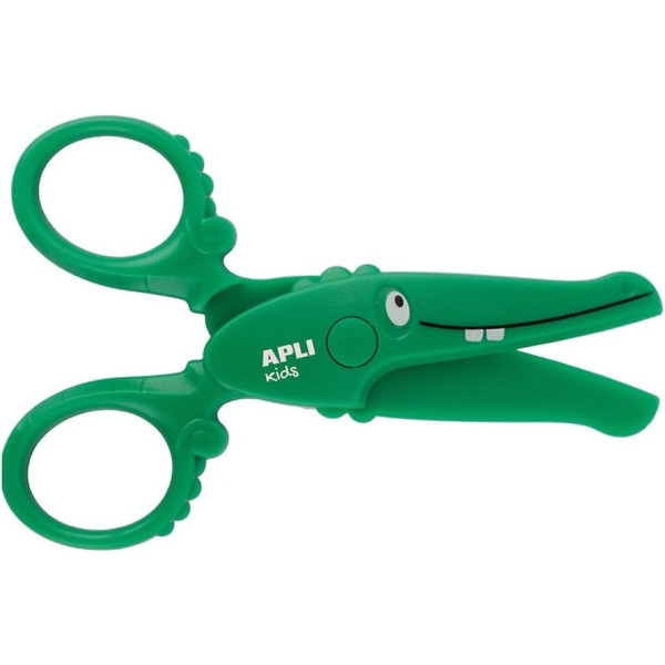 photo-Ciseaux - Pour enfant - Dès 2 ans - Maternelle - Forme crocodile - Ergonomique - Apli Kids