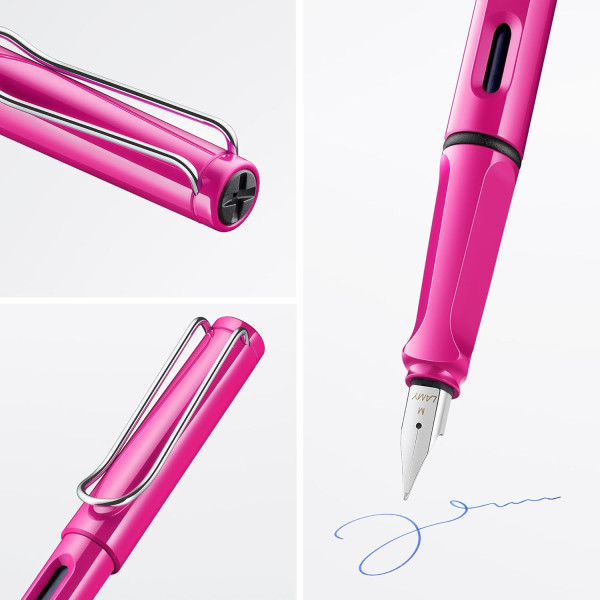 Stylo plume - Mine moyenne M - Gaucher - LAMY - Safari - Rose - Rechargeable