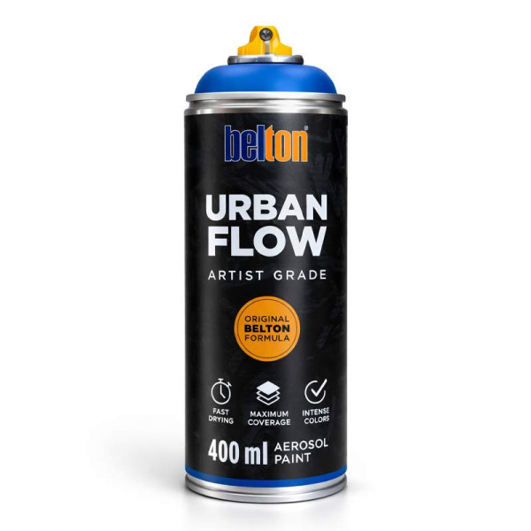 photo-Bombe de peinture - Bleu moyen - Belton - Urban Flow - 400ml - Haute couvrance