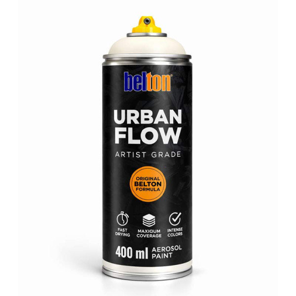 photo-Bombe de peinture - Ivoire clair - Belton - Urban Flow - 400ml - Haute couvrance