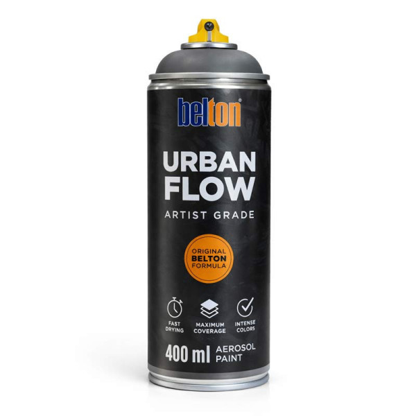 photo-Bombe de peinture - Gris anthracite - Belton - Urban Flow - 400ml - Haute couvrance