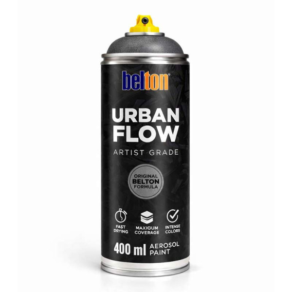photo-Bombe de peinture - Gris granit - Belton - Urban Flow - 400ml - Haute couvrance