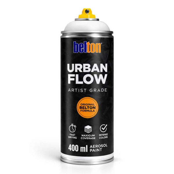 photo-Bombe de peinture - Gris galet - Belton - Urban Flow - 400ml - Haute couvrance