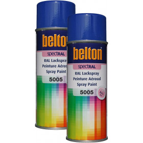 photo-Lot de 2 bombes de peinture Belton Spectral RAL5005 Bleu de sécurité 400ml