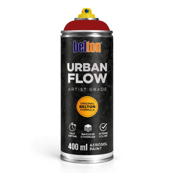 photo-Bombe de peinture - Rouge rubis - Belton - Urban Flow - 400ml - Haute couvrance