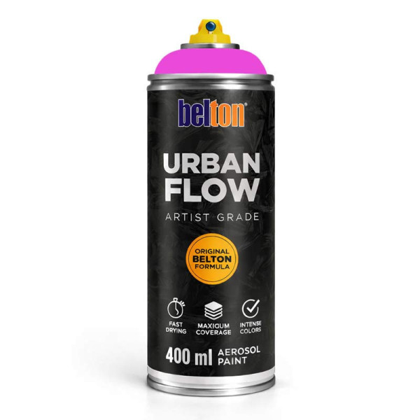 photo-Bombe de peinture - Rose vif - Belton - Urban Flow - 400ml - Haute couvrance