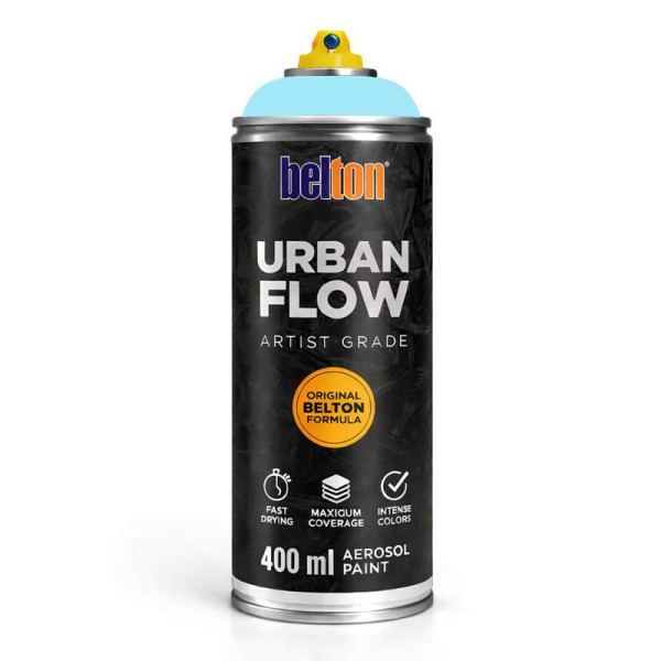 photo-Bombe de peinture - Bleu azur - Belton - Urban Flow - 400ml - Haute couvrance