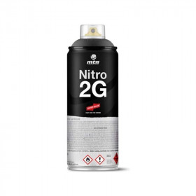 Bombe de peinture noir goudron mat nitro 2G 400ml | Artmania