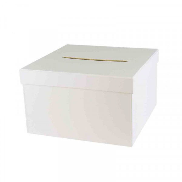 Urne carrée en carton blanc personnalisable - Artmania