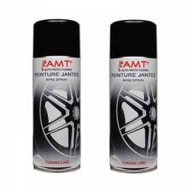 Lot de 2 bombes de peinture pour jantes - Noir