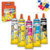 5 tubes de gouache - Blanc jaune bleu magenta noir - Cléopâtre - 30ml