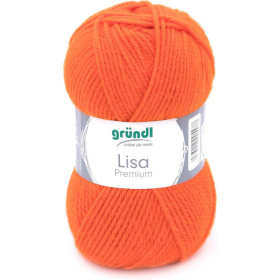 10 pelotes de laine - Orange - 11 - 100% acrylique - 3,5/4,5 mm - Gründl - Lisa Premium
