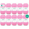 photo-10 pelotes de laine - Rose - 31 - 100% acrylique - 3,5/4,5 mm - Gründl - Lisa Premium