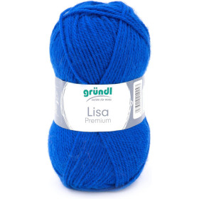 10 pelotes de laine - Bleu royal - 35 - 100% acrylique - 3,5/4,5 mm - Gründl - Lisa Premium