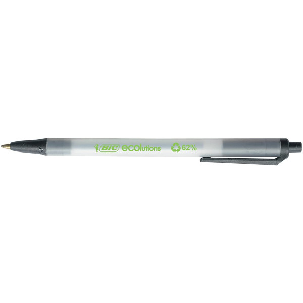 photo-Stylo à bille - Noir - BIC - Rétractable - Plastique recyclé - Ecolutions