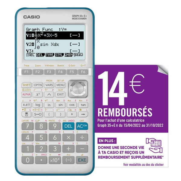 photo-Calculatrice Graphique Graph 35+ Eii Mode Examen Et Python Lycée Casio