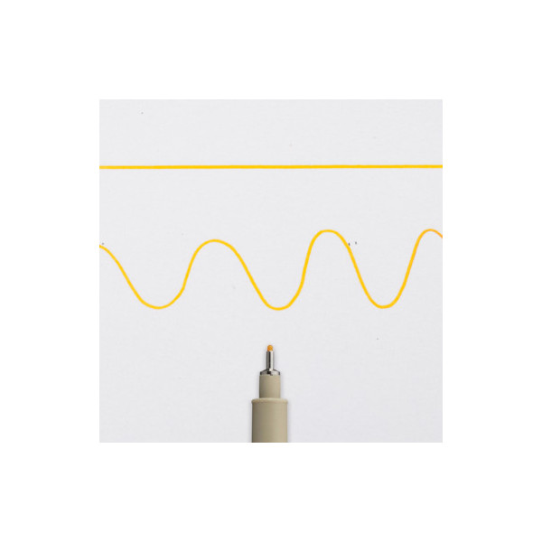 Feutre - Pointe fine - 0,5mm - Jaune - Pigma Micron 08 - Sakura - Dessin