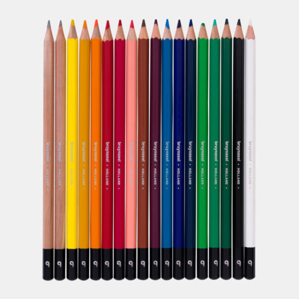 Crayons de couleur - 12 + 6 couleurs - Boîté métallique - Coloriage - Enfant - Bruynzeel