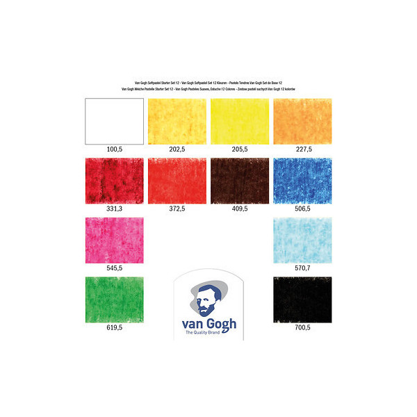 Pastels - Tendres - Assortiment - Set débutant - 12 pastels - Van Gogh