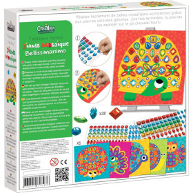 Jeu créatif - Mosaïque à coller - 6 tableaux à créer - Dès 3 ans - Loisirs créatifs enfant