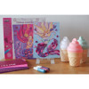 Jeu créatif - Cartes pailletées - Dès 5 ans - 6 tableaux sirènes - Activité manuelle