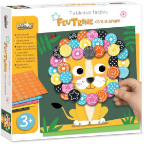 photo-Jeu créatif - Tableaux feutrine à décorer - 6 tableaux - Dès 3 ans - Activité manuelle